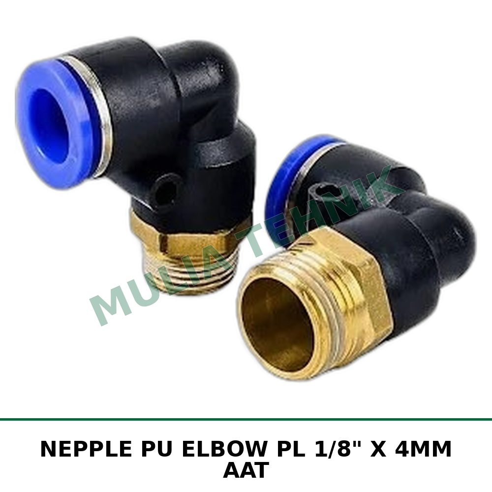 NEPPLE PU ELBOW PL 1/8" X 4MM AAT
