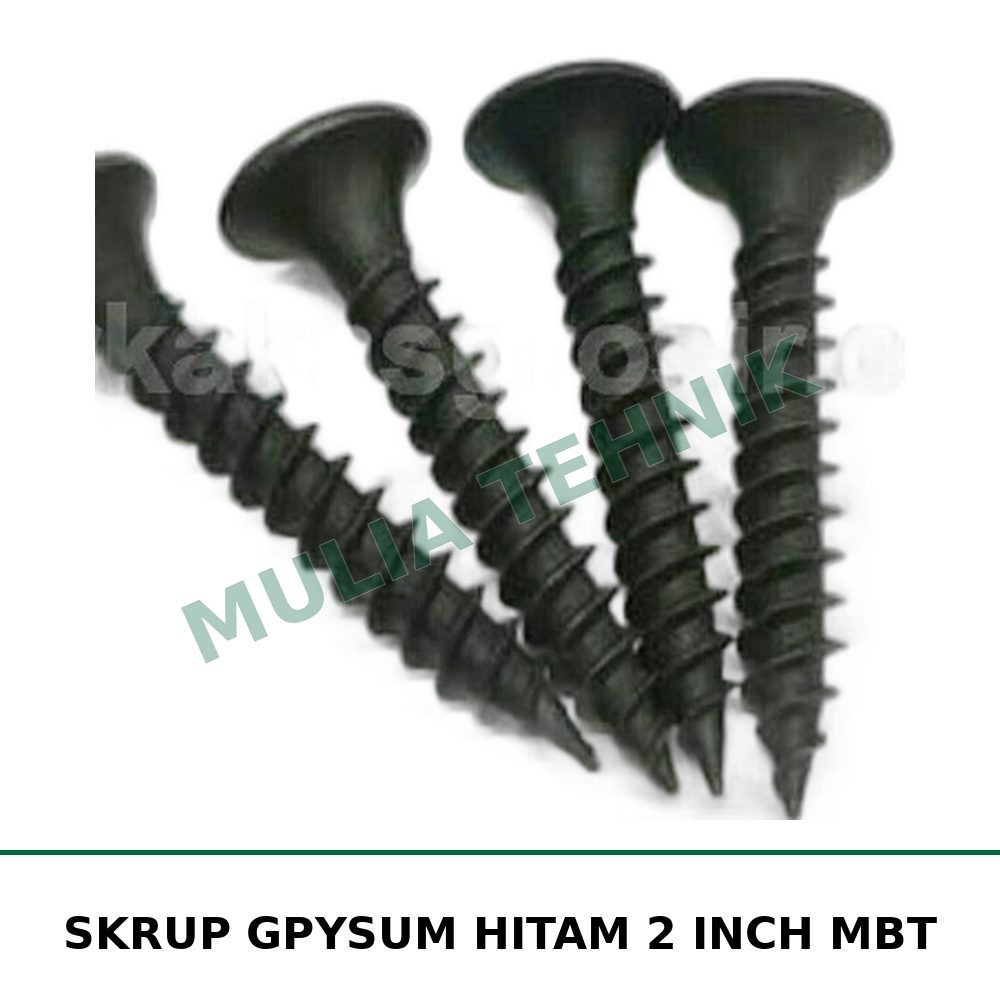 SKRUP GPYSUM HITAM 2 INCH MBT