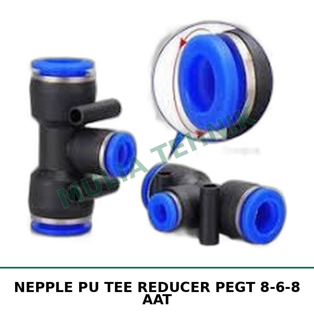 NEPPLE PU TEE REDUCER PEGT 8-6-8 AAT