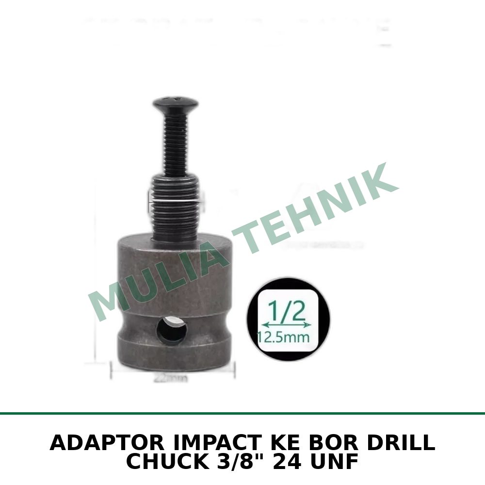 ADAPTOR IMPACT KE BOR DRILL CHUCK 3/8" 24 UNF