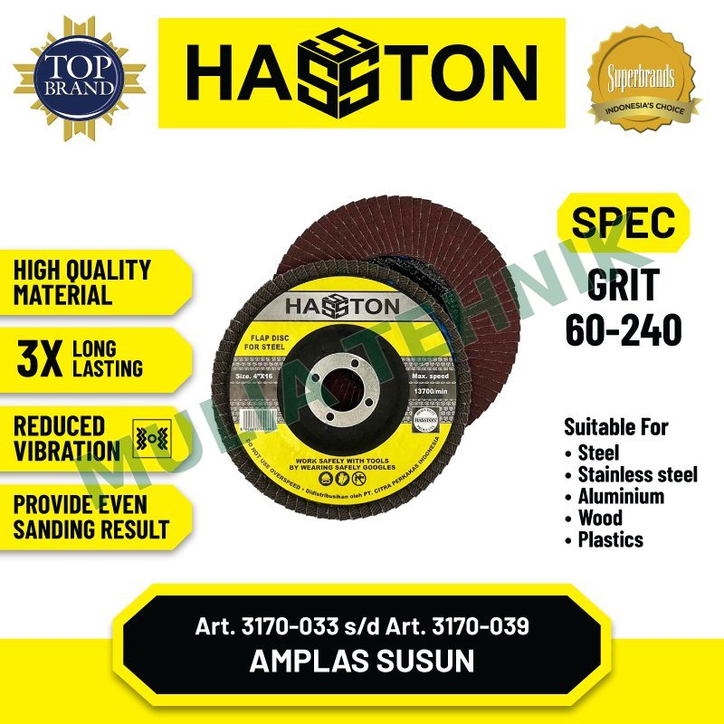 FLAP DISC 4" GR.240 HASSTON