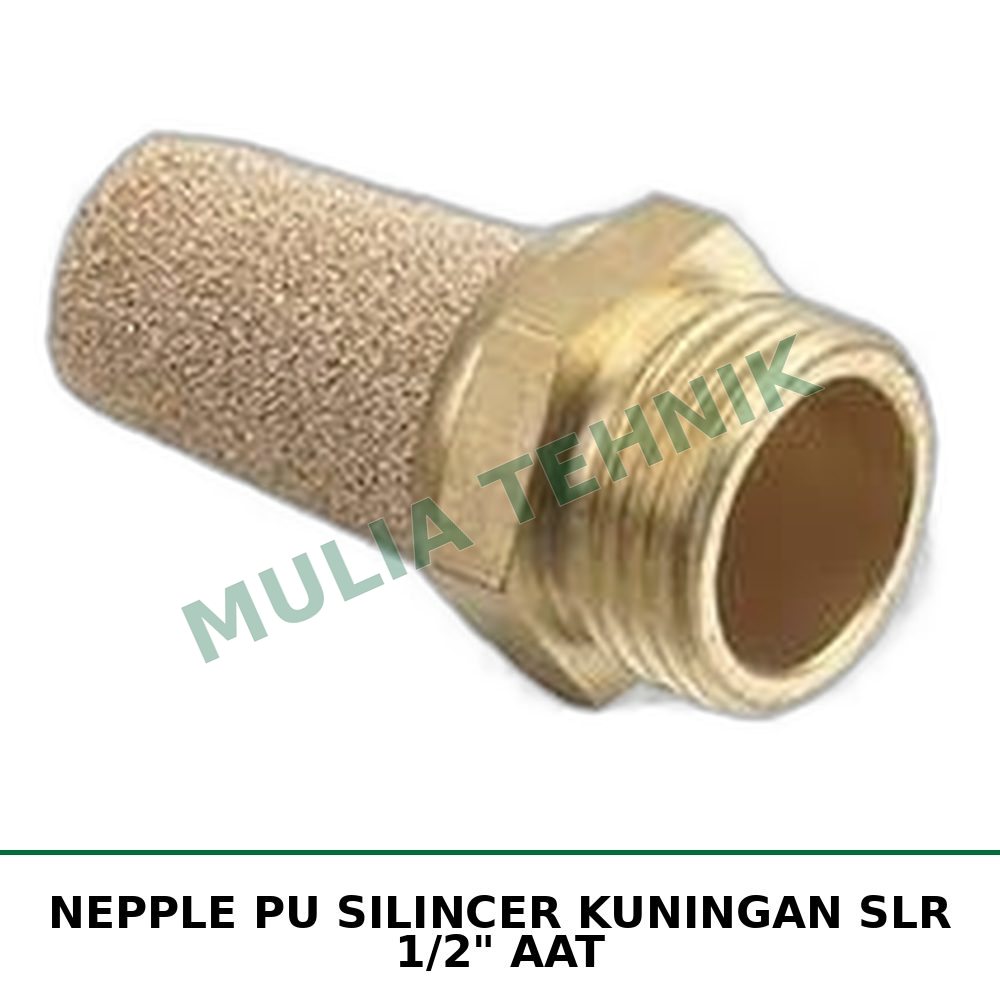 NEPPLE PU SILINCER KUNINGAN SLR 1/2" AAT