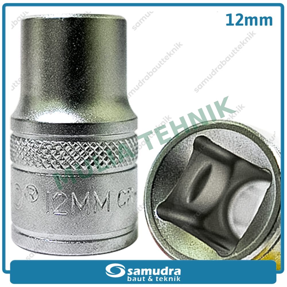 KUNCI SOCK DR.1/2" 6 PT 12 MM TEKIRO