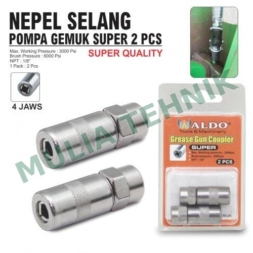 NEPPLE SELANG POMPA GEMUK @ 2 PCS ALDO
