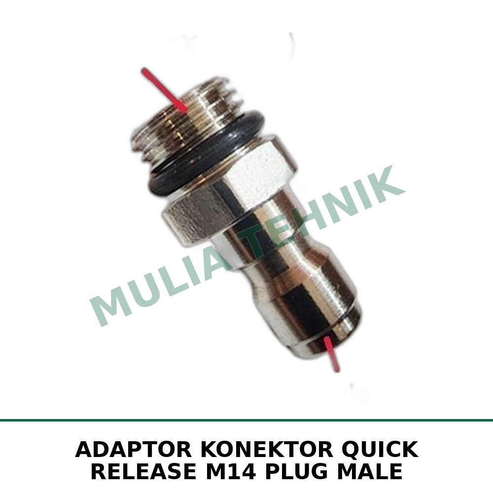 ADAPTOR KONEKTOR QUICK RELEASE M14 PLUG MALE