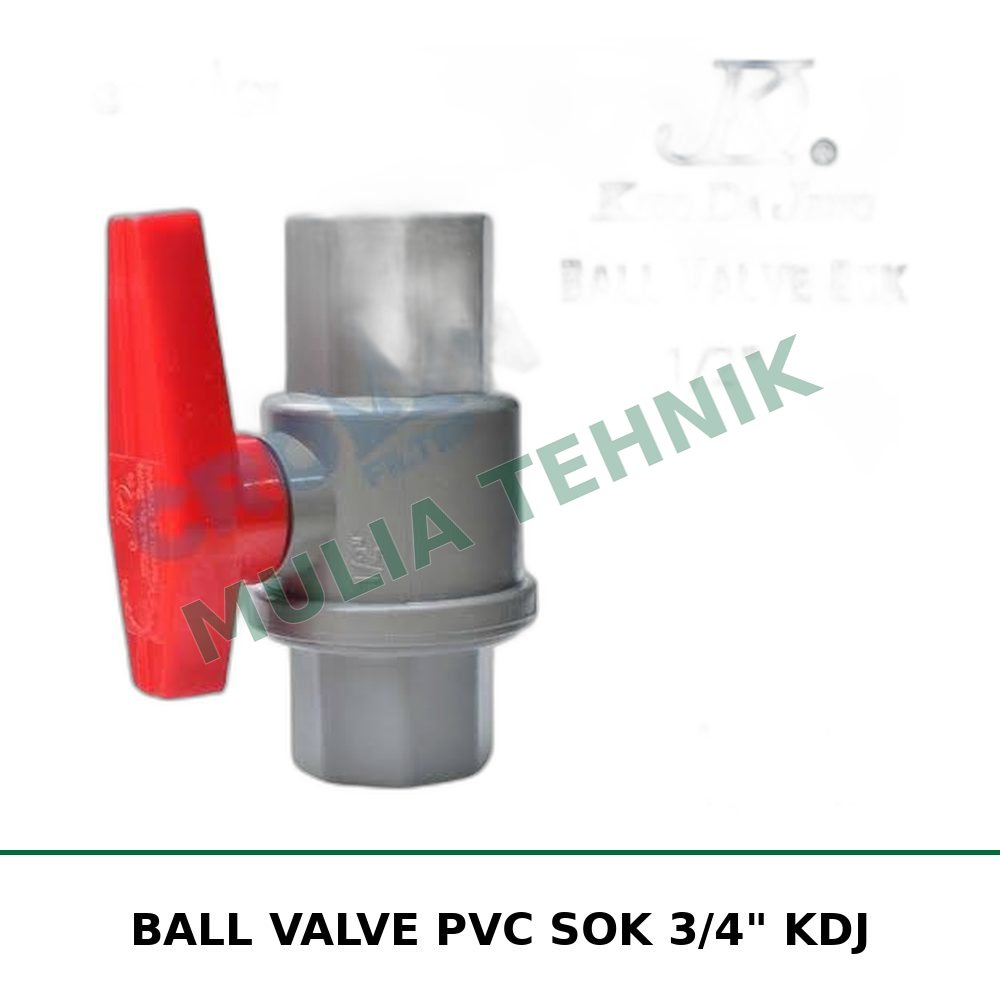 BALL VALVE PVC SOK 3/4" KDJ