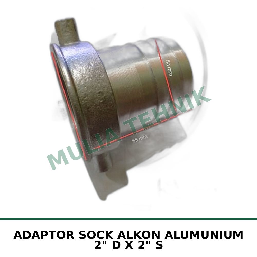 ADAPTOR SOCK ALKON ALUMUNIUM 2" D X 2" S