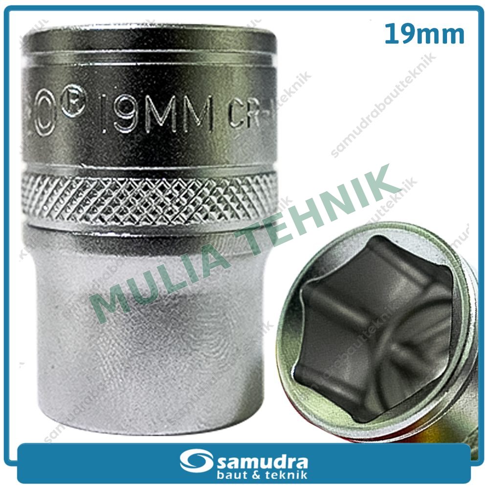 KUNCI SOCK DR.1/2" 6 PT 19 MM TEKIRO