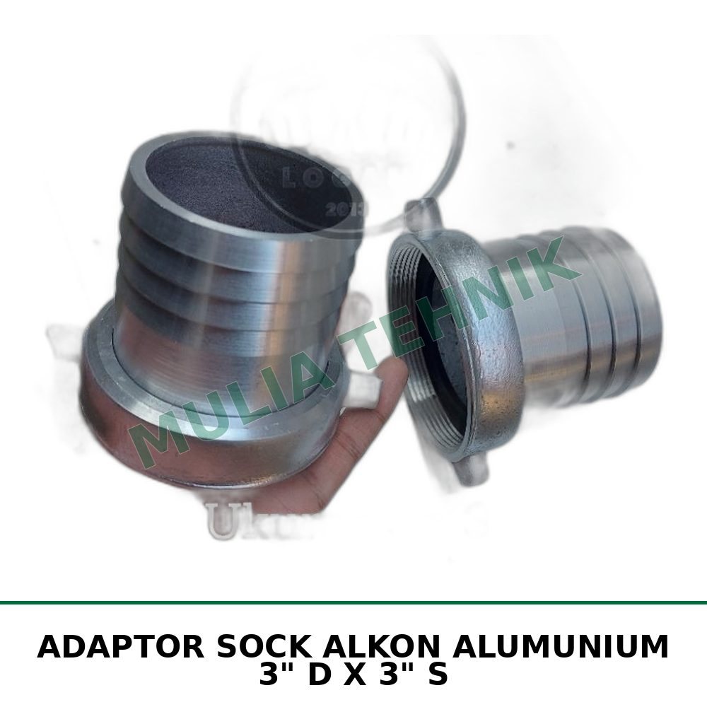 ADAPTOR SOCK ALKON ALUMUNIUM 3" D X 3" S