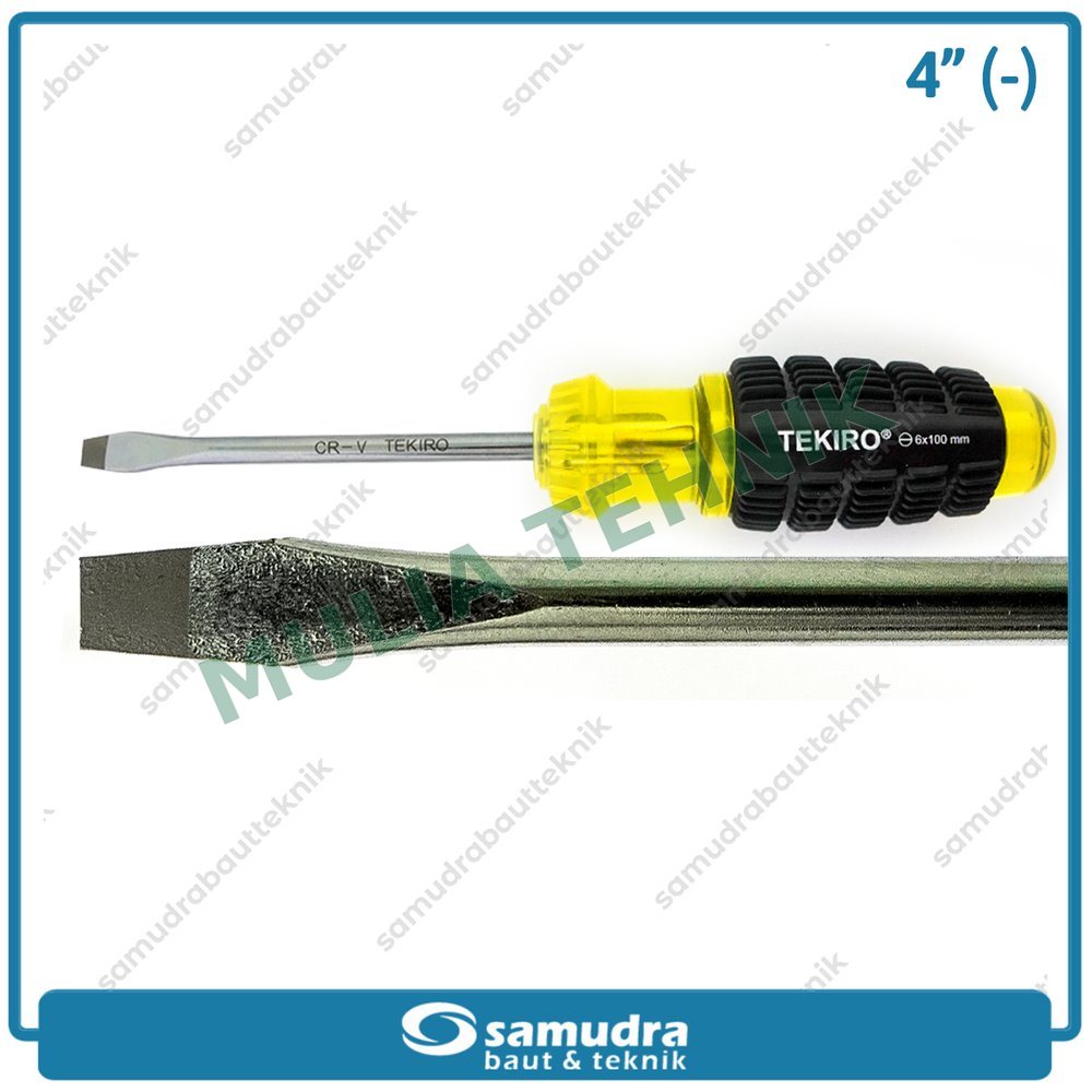 OBENG GAGANG KARET KUNING 6 X 100 (-) TEKIRO