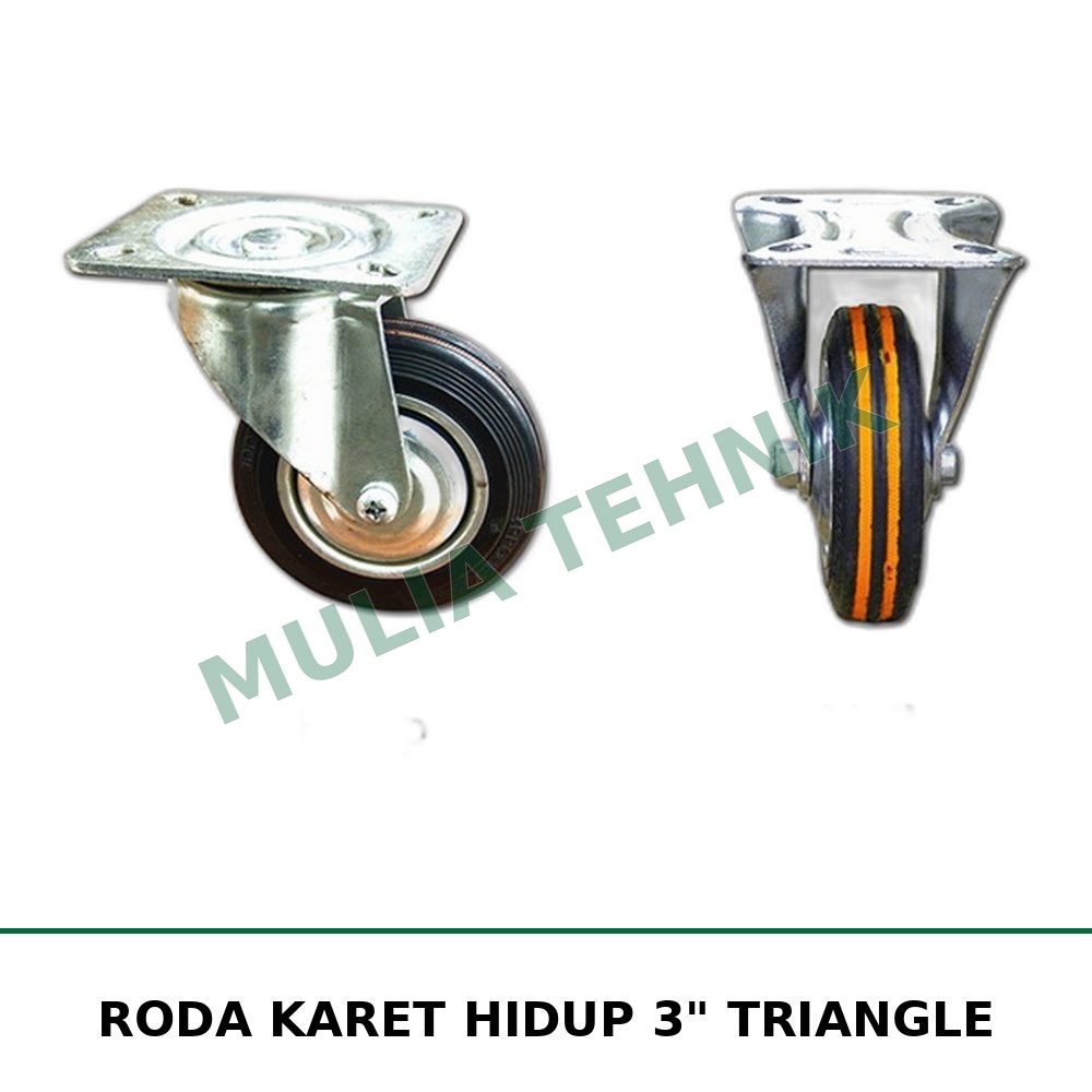 RODA KARET HIDUP 3" TRIANGLE