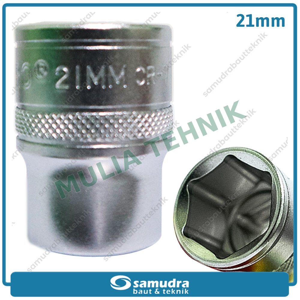 KUNCI SOCK DR.1/2" 6 PT 21 MM TEKIRO