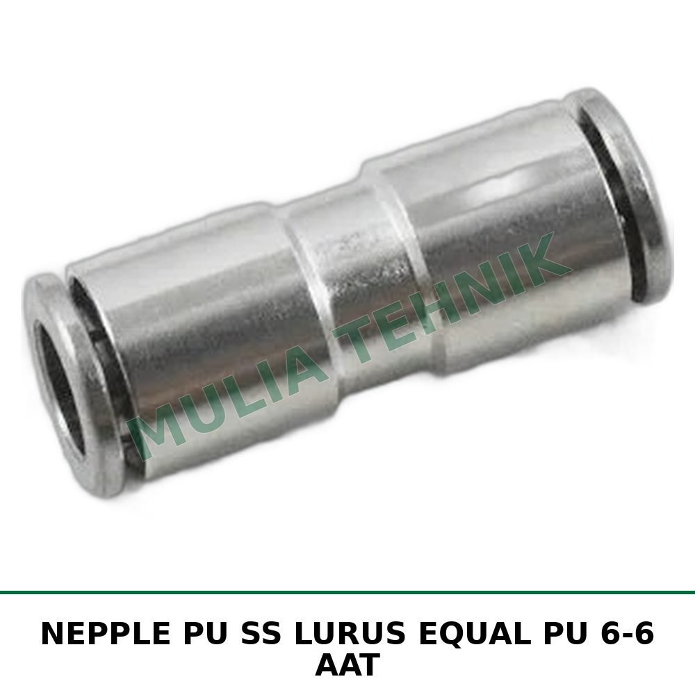 NEPPLE PU SS LURUS EQUAL PU 6-6 AAT