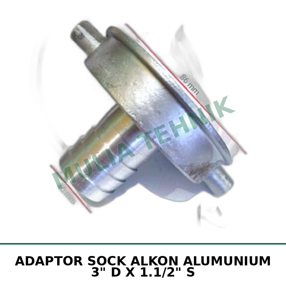 ADAPTOR SOCK ALKON ALUMUNIUM 3" D X 1.1/2" S