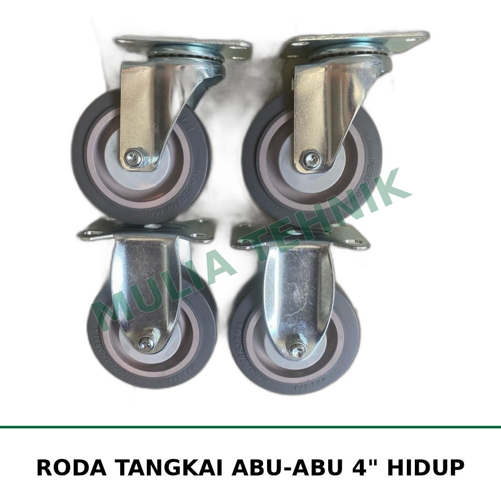 RODA TANGKAI ABU-ABU 4" HIDUP