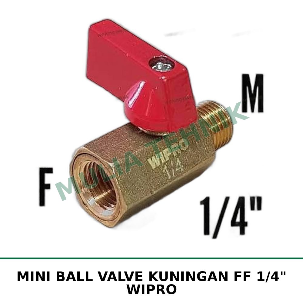 MINI BALL VALVE KUNINGAN FF 1/4" WIPRO