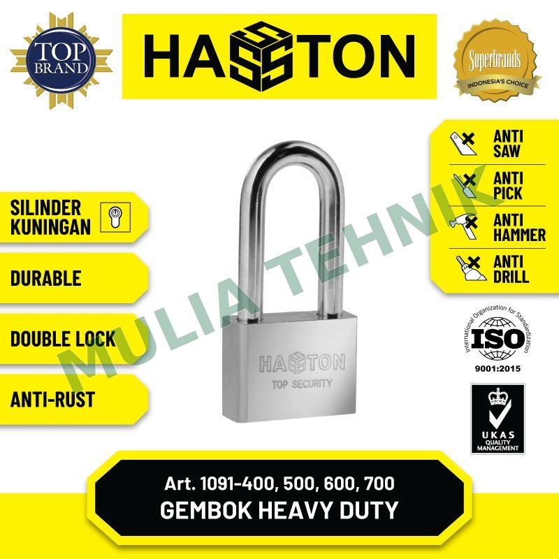 HASSTON GEMBOK PANJANG 50 MM CHROME