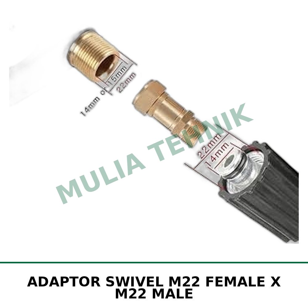 ADAPTOR SWIVEL M22 FEMALE X M22 MALE
