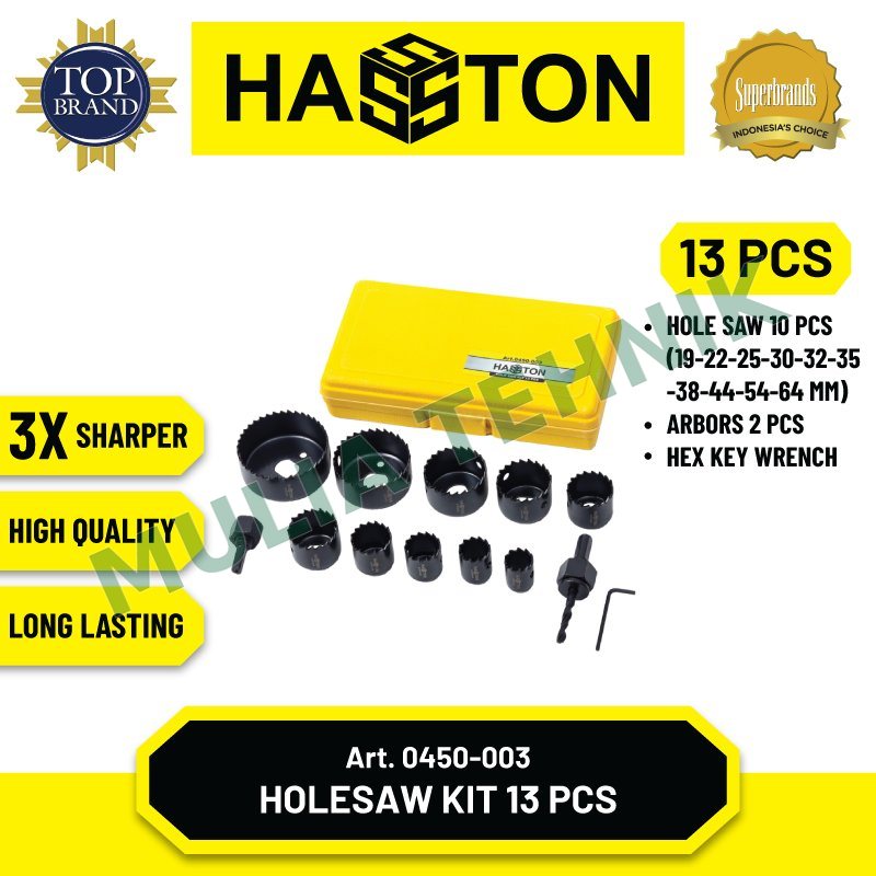 HOLE SAW SET 13 PCS HASSTON