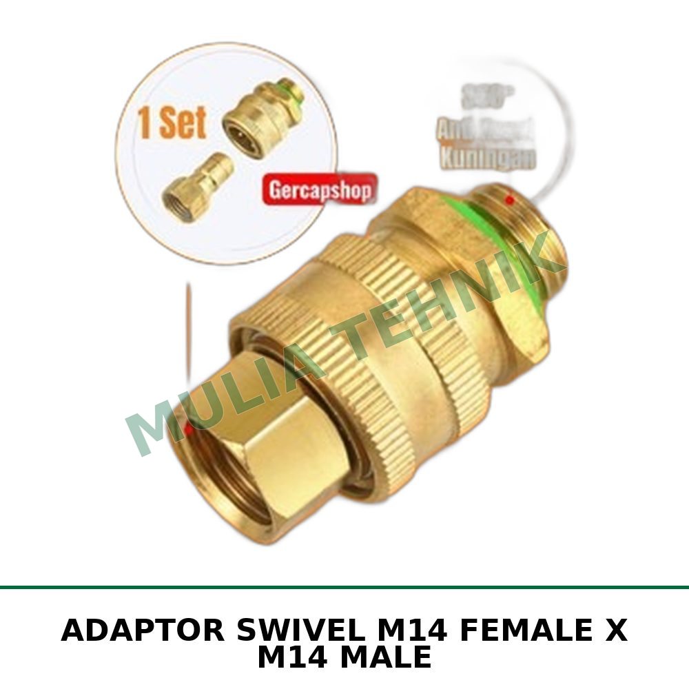 ADAPTOR SWIVEL M14 FEMALE X M14 MALE