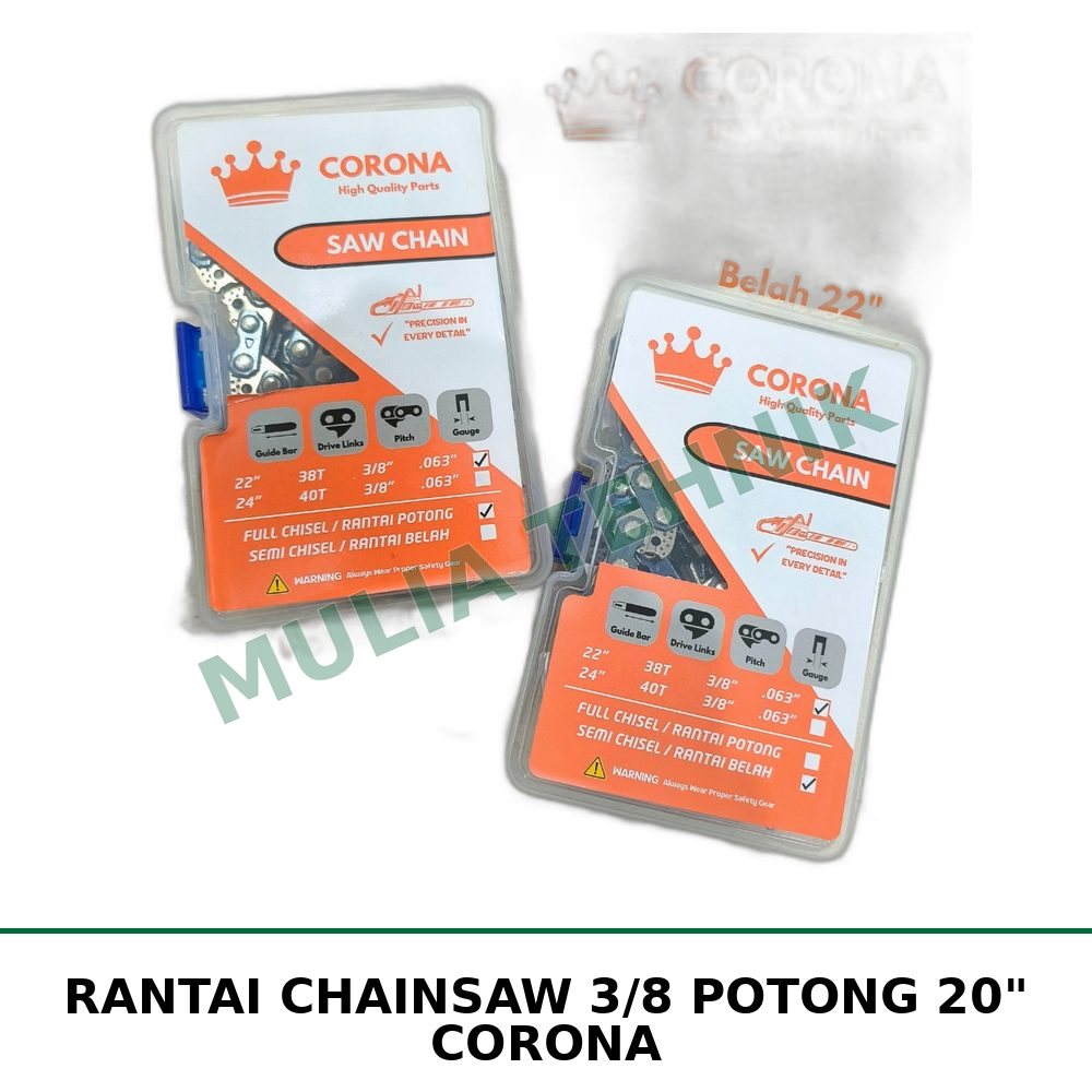 RANTAI CHAINSAW 3/8 POTONG 20" CORONA