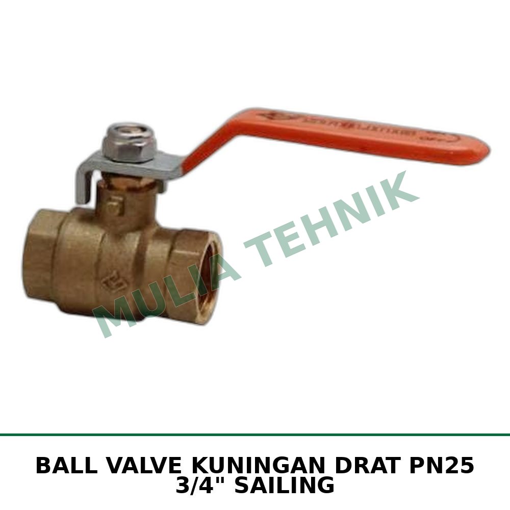 BALL VALVE KUNINGAN DRAT PN25 3/4" SAILING
