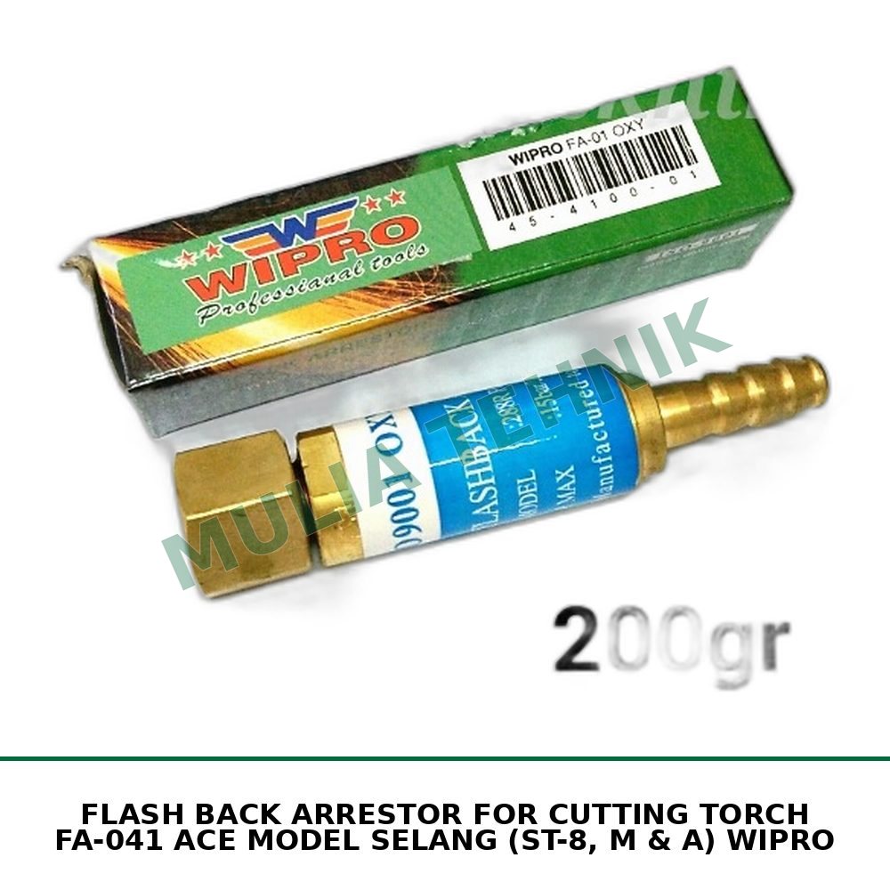 FLASH BACK ARRESTOR FOR CUTTING TORCH FA-041 ACE MODEL SELANG (ST-8, M & A) WIPRO