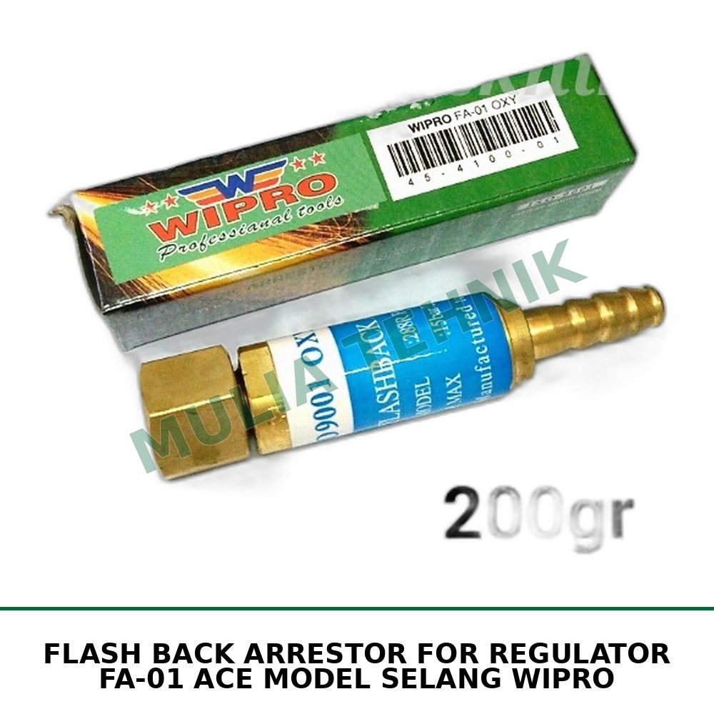 FLASH BACK ARRESTOR FOR REGULATOR FA-01 ACE MODEL SELANG WIPRO