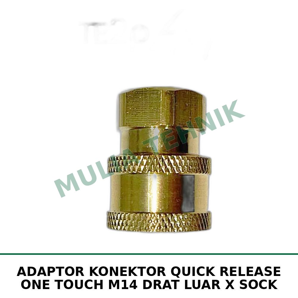 ADAPTOR KONEKTOR QUICK RELEASE ONE TOUCH M14 DRAT LUAR X SOCK