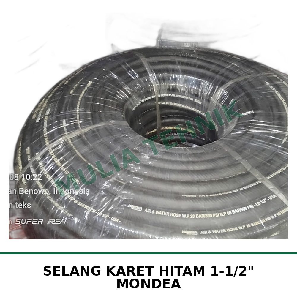 SELANG KARET HITAM 1-1/2" MONDEA
