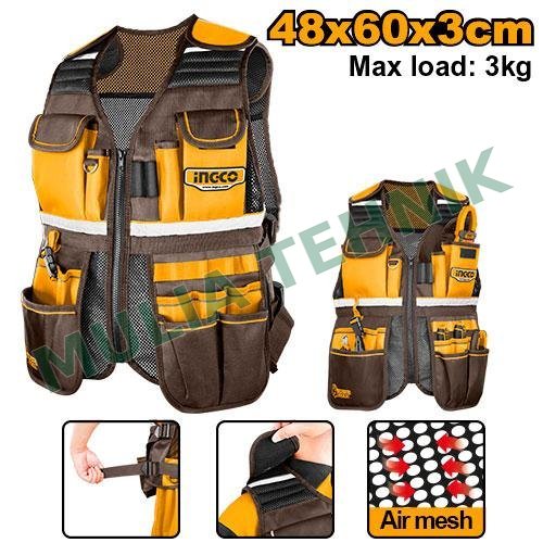 TOOL VEST JAKET KERJA PERALATAN INGCO