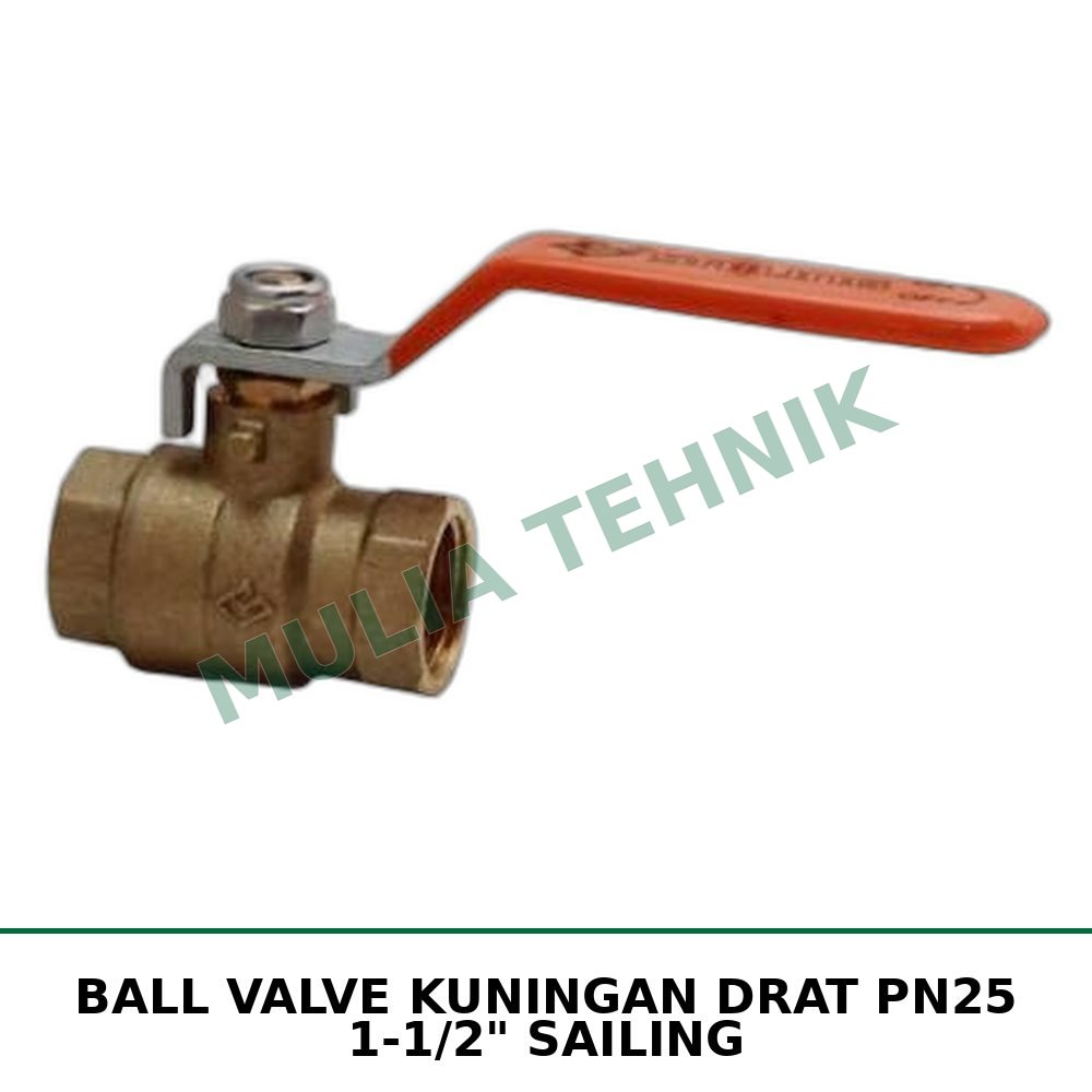 BALL VALVE KUNINGAN DRAT PN25 1-1/2" SAILING
