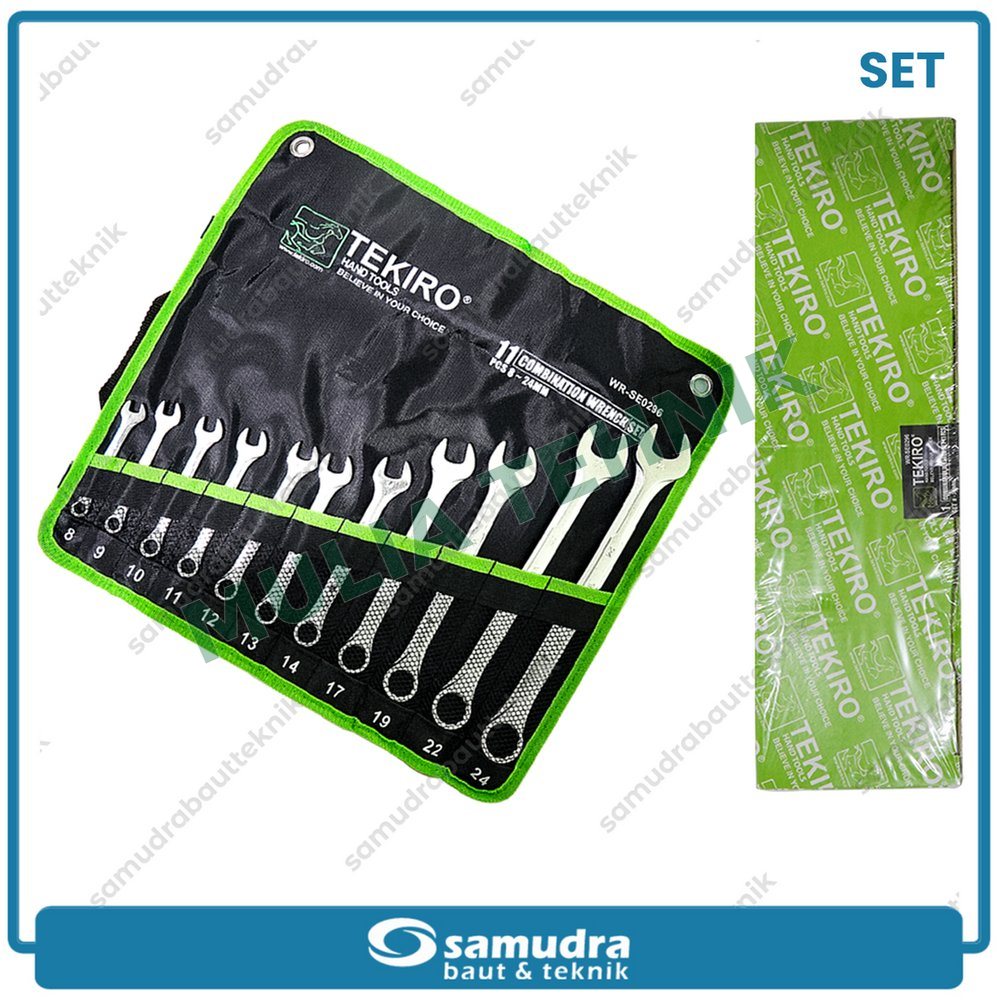 KUNCI RING PAS SET 11 PCS (8 - 24 MM) TEKIRO