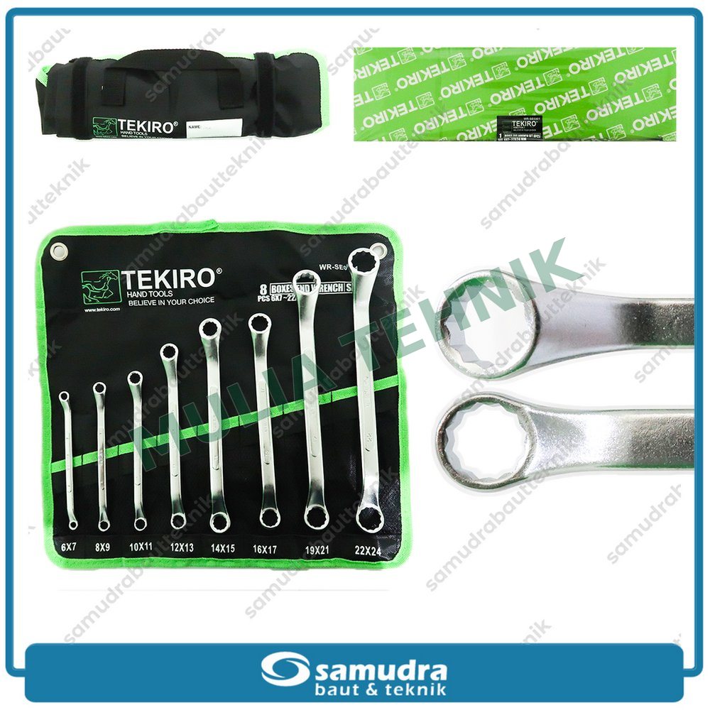 KUNCI RING SET 8 PCS (6 - 24 MM) TEKIRO