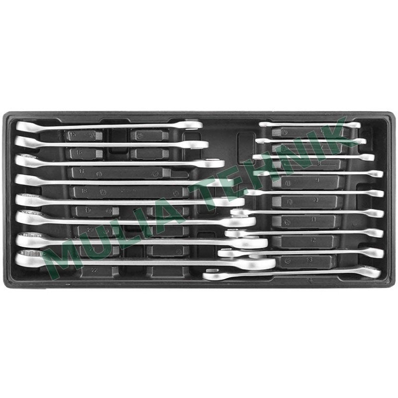 TOOL TRAY COMBINATION WRENCH SET 17PCS WIPRO