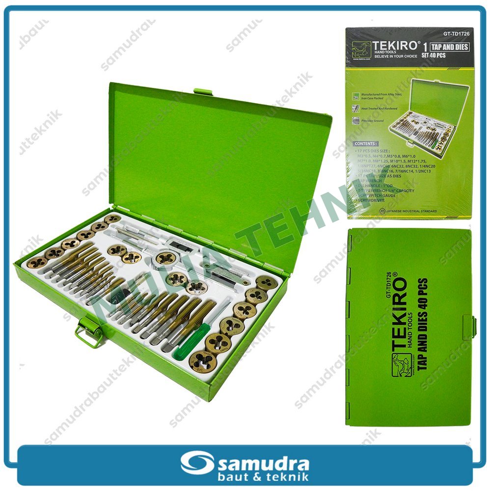 TAP & DIES SET 40 PCS GT-TD1726 TEKIRO