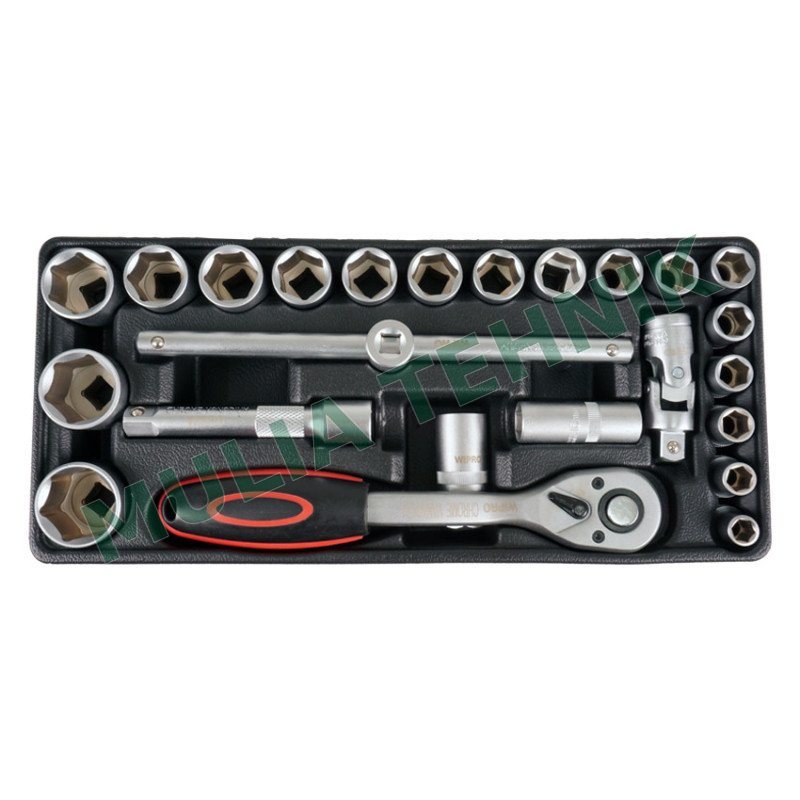 TOOL TRAY SOCKET SET 1/2" 24PCS WIPRO