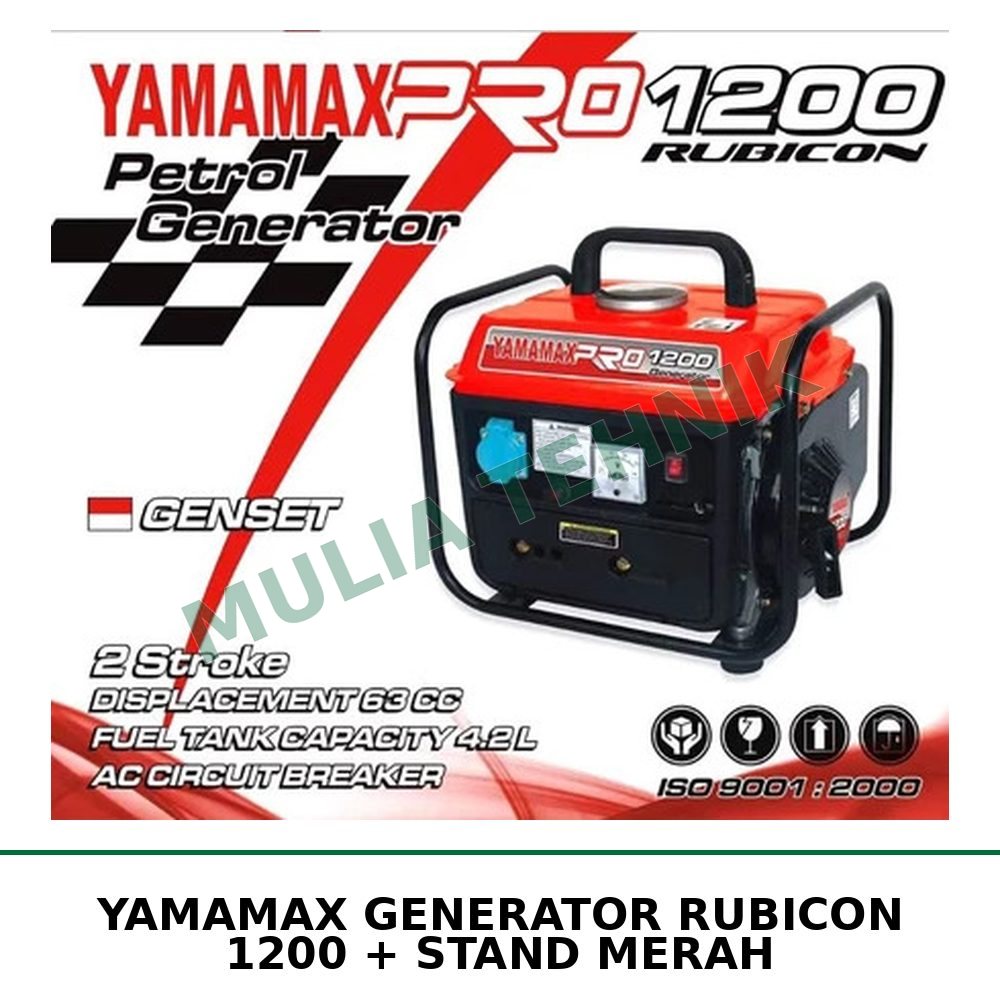 YAMAMAX GENERATOR RUBICON 1200 + STAND MERAH