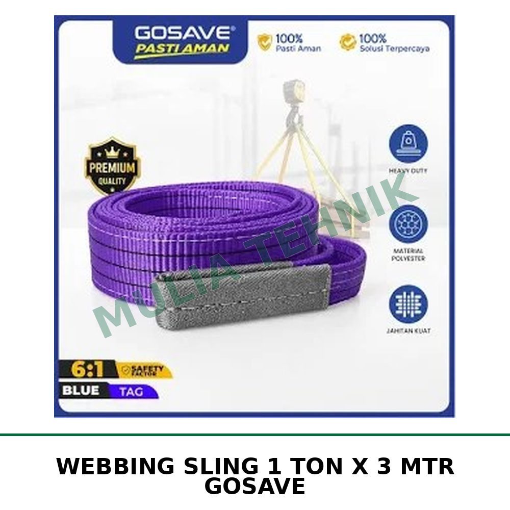 WEBBING SLING 1 TON X 3 MTR GOSAVE