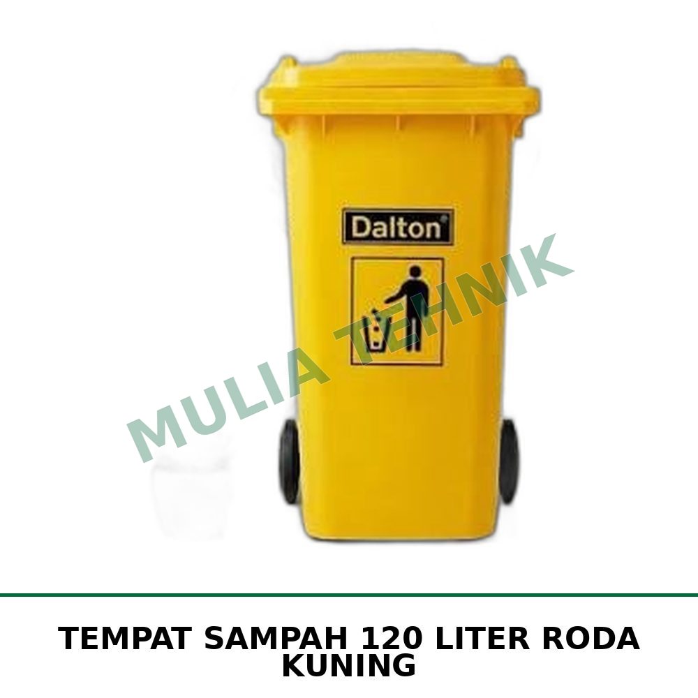 TEMPAT SAMPAH 120 LITER PEDAL+RODA KUNING